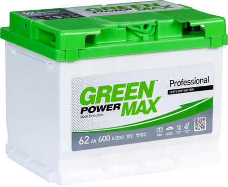 Изображение Аккумулятор Green Power Max 52 (правый плюс)